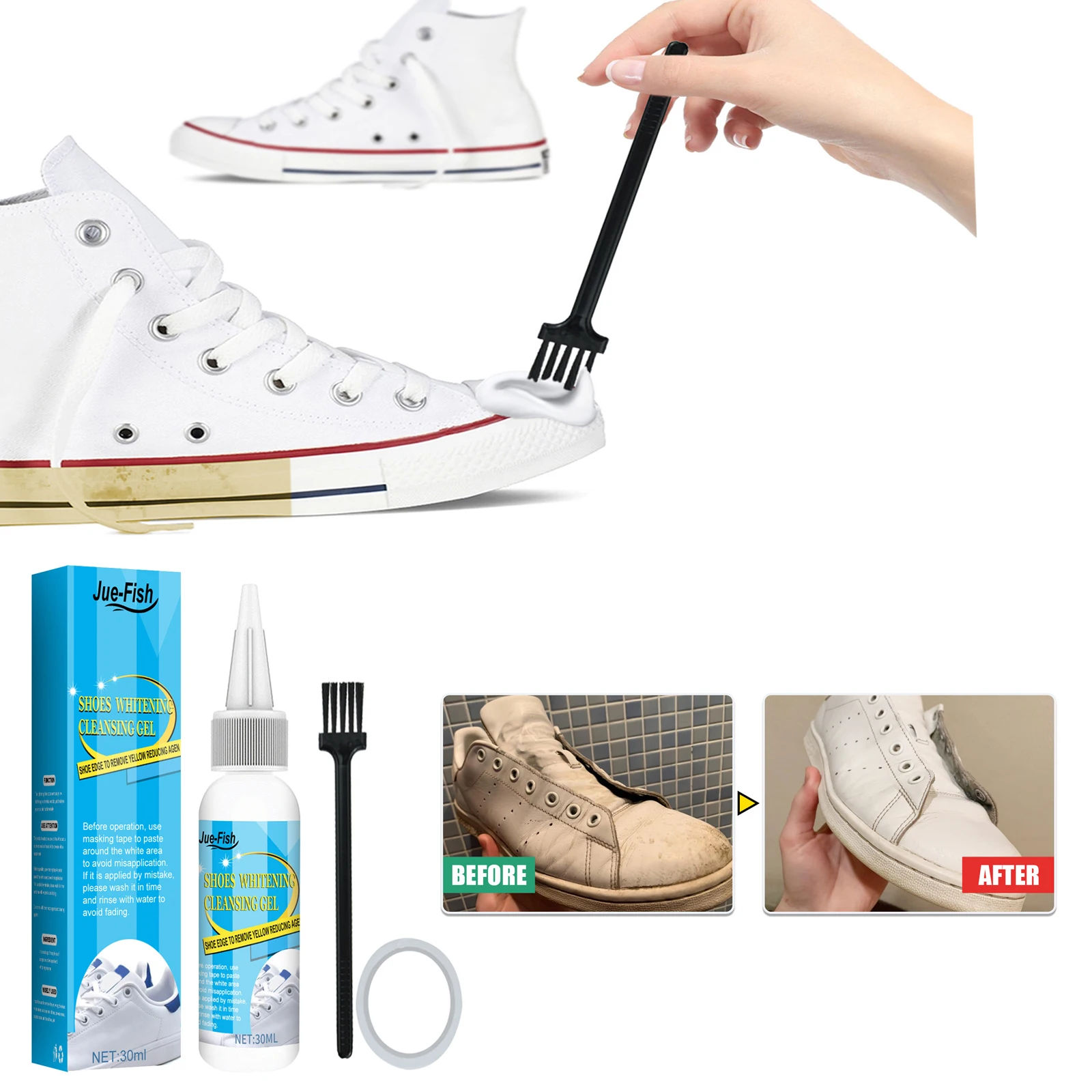 Sneaker Cleaner - Kit de nettoyage de chaussures blanches,